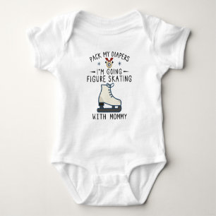 Funny Figure Skating Mom Dancer Spin Skater Baby Bodysuit