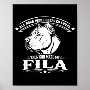 Funny fila dog poster