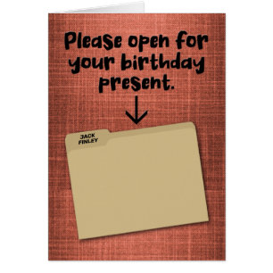 Funny File Folder “Error 404” Birthday Card