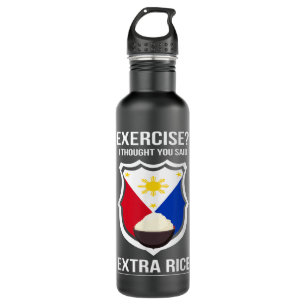 Funny Filipina Filipino Food Joke Rice Philippines 710 Ml Water Bottle