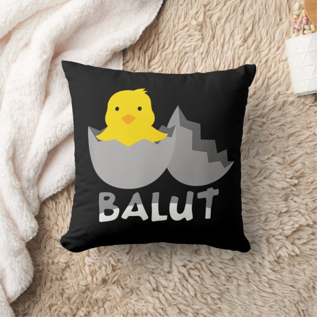 Funny Filipino Balut Throw Pillow (Blanket)