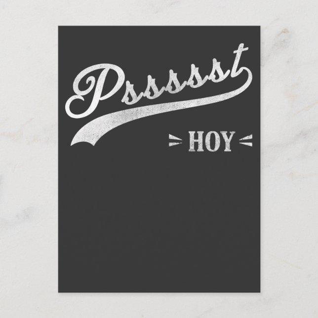Funny Filipino Psst Hoy Distressed Script Gift Postcard (Front)
