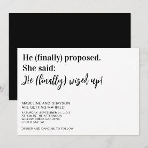 Funny Finally Casual Wedding Invitation