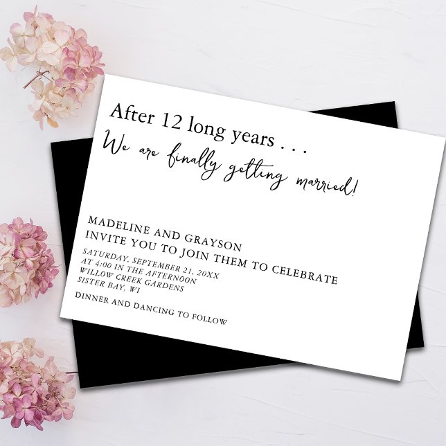 Funny Finally Getting Married Casual Wedding Invitation (Creator Uploaded)