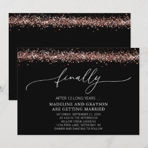 Funny Finally Getting Married Casual Wedding Invitation