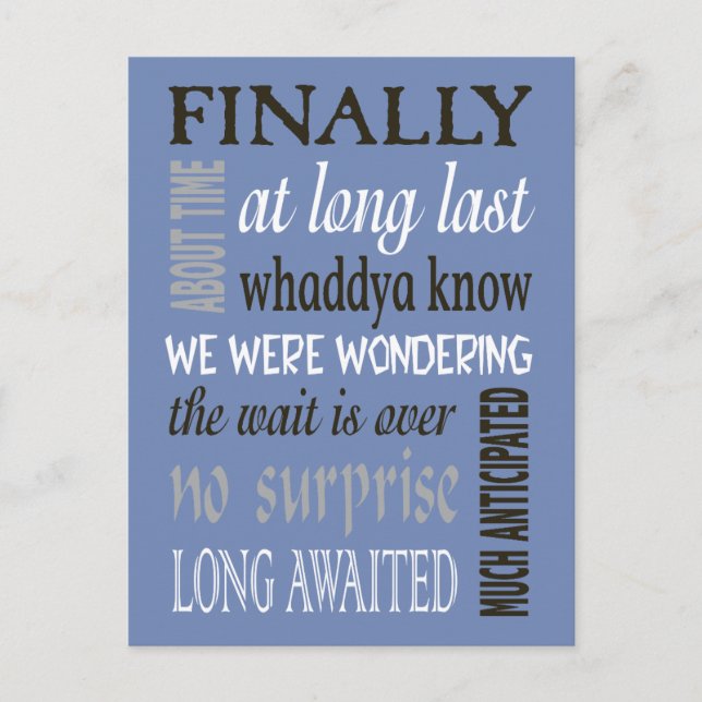 Funny Finally married announcement (Front)
