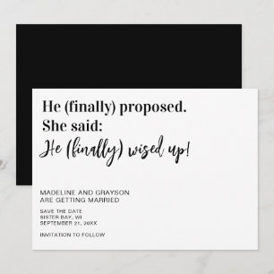 Funny Finally Wedding Save The Date