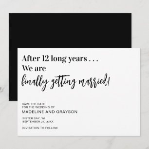 Funny Finally Wedding Save The Date