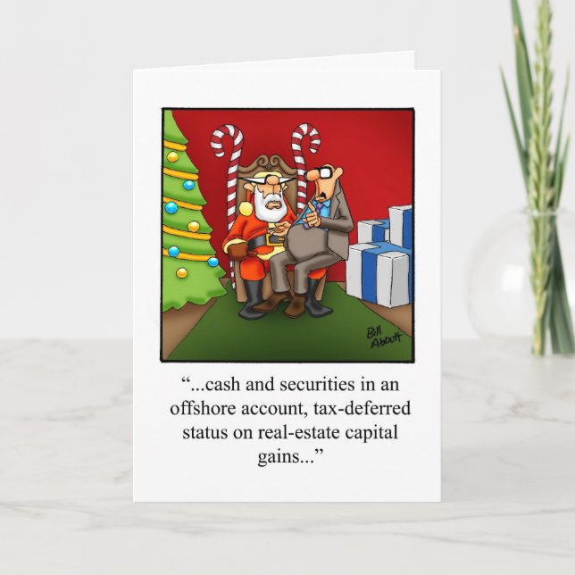 Funny Financial Business Christmas Card (Front)