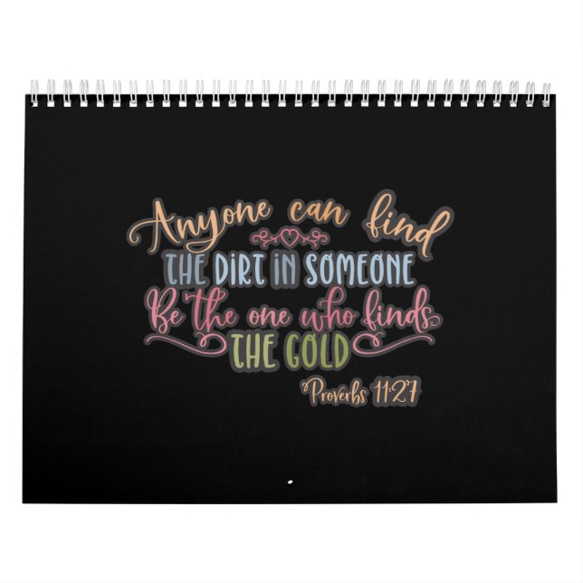 Funny Find The Dirt In Someone Christian Funny Calendar (Cover)