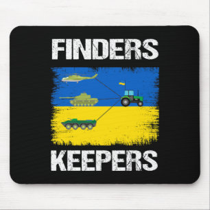 Funny Finders Keepers Farmer Tractor Tank Support Mouse Pad