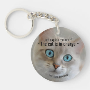 Funny Fine Art Cat Keychain