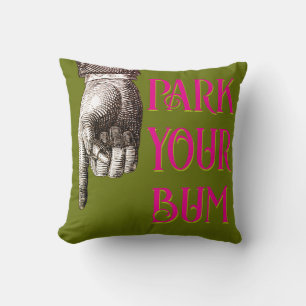 Funny Finger Pointing Throw Pillow
