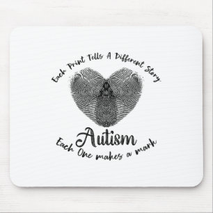 Funny Fingerprint Autism Each Print Tells A Differ Mouse Pad