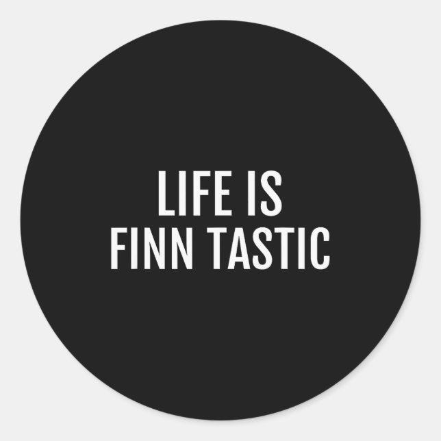 Funny Finnish Finland Quote Shirt _ Lie Is Finn Ta Classic Round Sticker (Front)