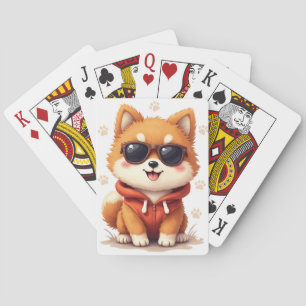 Funny Finnish Lapphund Kawaii Dog Playing Cards