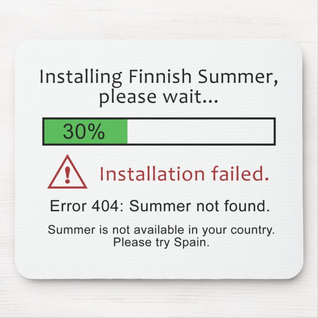 Funny Finnish Summer mousepad (Front)