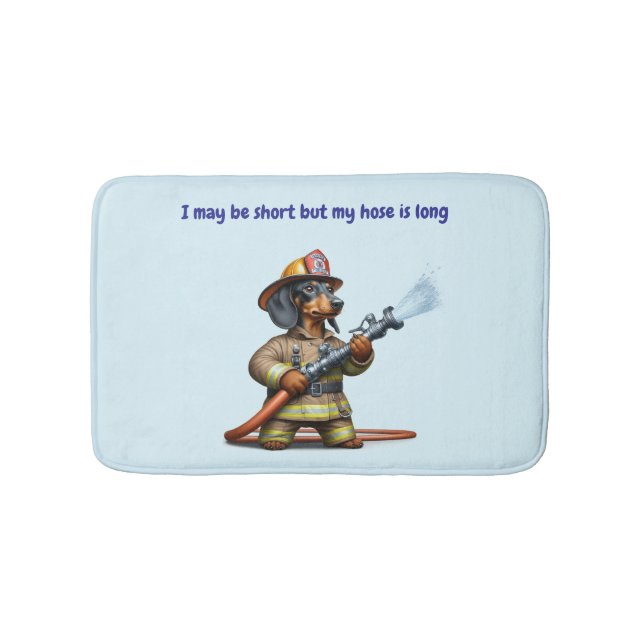Funny Fire Fighter  Bath Mat (Front)