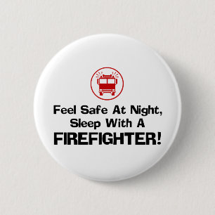 Funny Firefighter 2 Inch Round Button