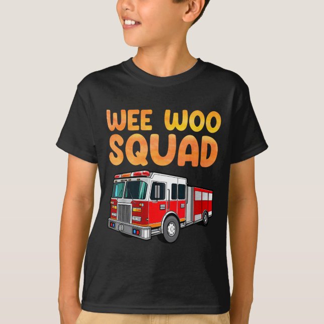 Funny Firefighter Art For Kids Men Women Fireman F T-Shirt (Front)