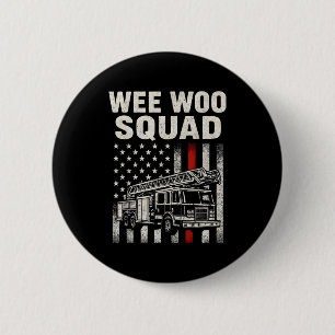 Funny Firefighter Art For Men Women Kids Fire Truc 2 Inch Round Button