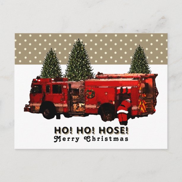 Firefighter Christmas Cards | Zazzle CA