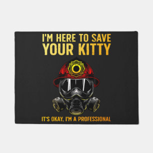 Funny Firefighter For Fireman Doormat