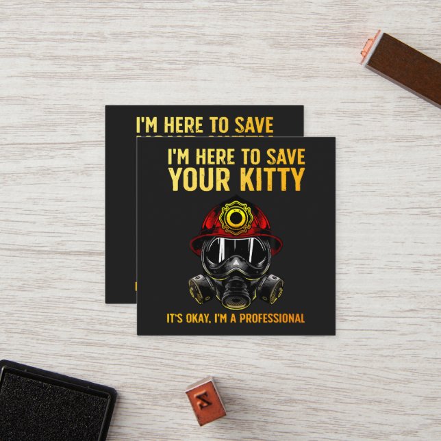 Funny Firefighter For Fireman Loyalty Card (Front/Back In Situ)