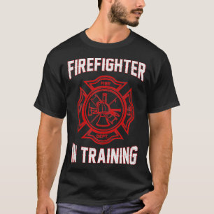 Funny Firefighter In Training Kids Cute Toddler Fi T-Shirt