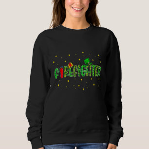 Funny Firefighter Jobs St Patrick Day Leopard Pl Sweatshirt
