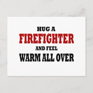 Funny Firefighter Postcard