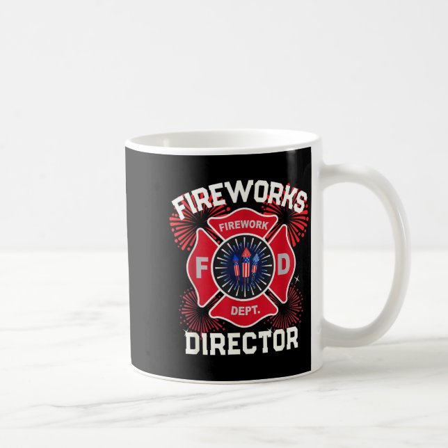 Funny firework director boom squad safety coffee mug (Right)