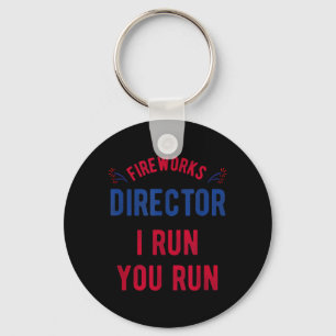 Funny Fireworks Director 4th of July - USA Keychain