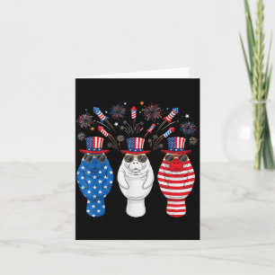 Funny Fireworks Mana American USA Flag 4th of July Card