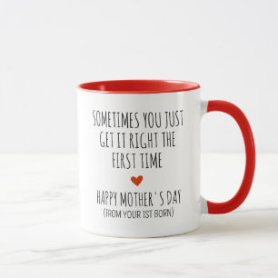 Funny First Born Gift for Mom, Snarky Mother's Day Mug