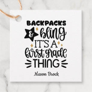 Funny First grade personalized gift Favour Tags