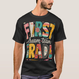 Funny First Grade Squad Kids Teacher Classroom T-Shirt