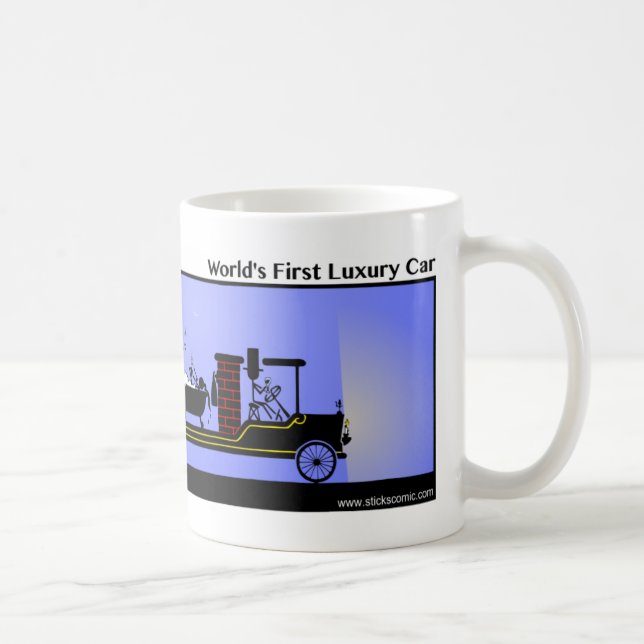Funny First Luxury Car Stickman Mug - 128 (Right)