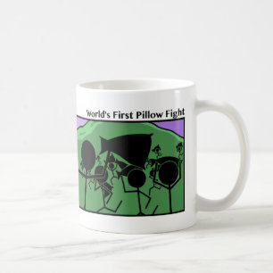 Funny First Pillow Fight Stickman Mug - 114