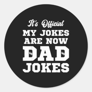 Funny First Time Dad For Men New Father Papa Dad J Classic Round Sticker
