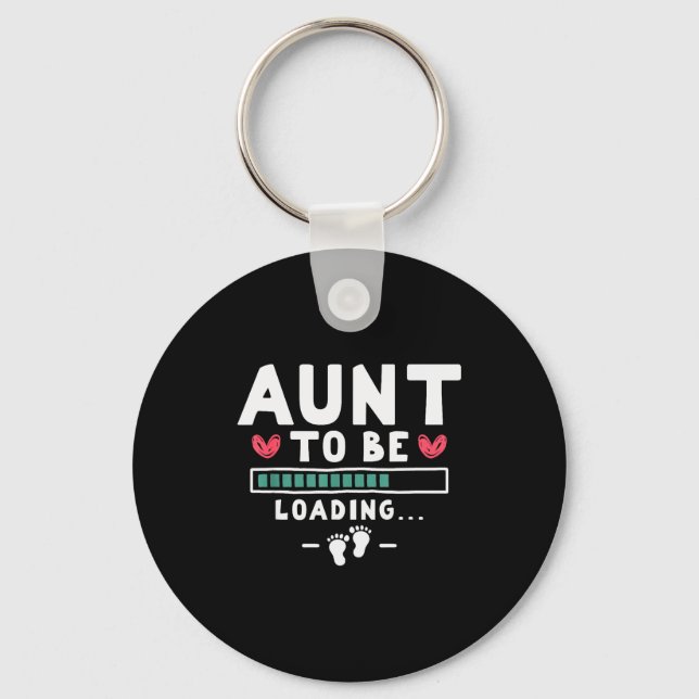 Funny First Time Pregnancy Announcement - Aunt To  Keychain (Front)