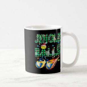 Funny First Xmas As A Dad Jingle Volleyball Papa U Coffee Mug