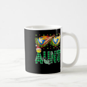 Funny First Xmas As An Aunt Cool Tinsel Volleyball Coffee Mug
