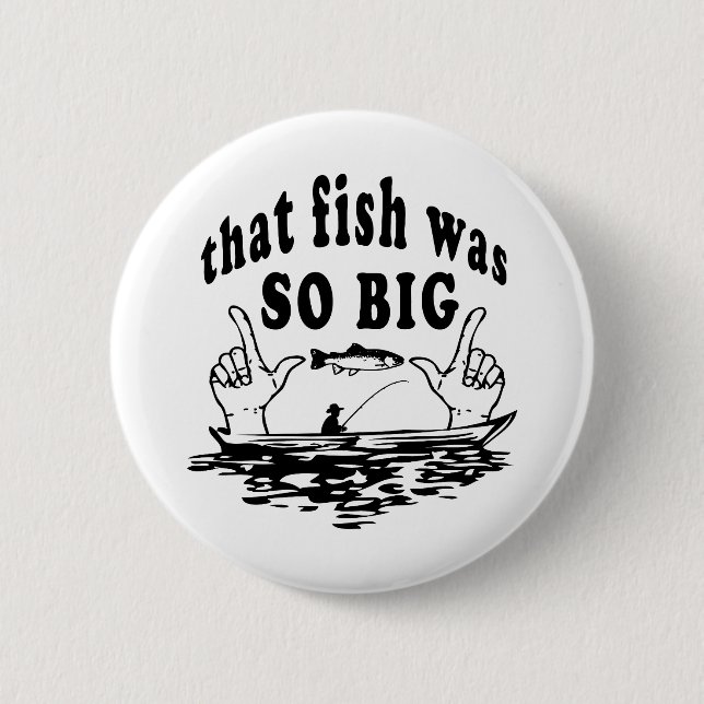funny fish 2 inch round button (Front)