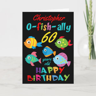 Funny Fish 60th Birthday Card