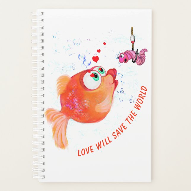 Funny Fish and Worm Planner (Front)