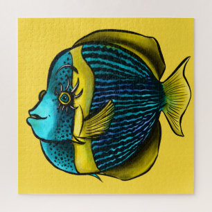 Funny Fish Aquatic Marine Under The Sea Kids Jigsaw Puzzle