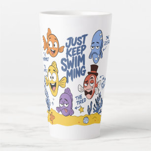 Funny Fish Characters Latte Mug