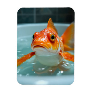 Funny fish in the bath magnet