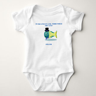 Funny fish joke baby bodysuit